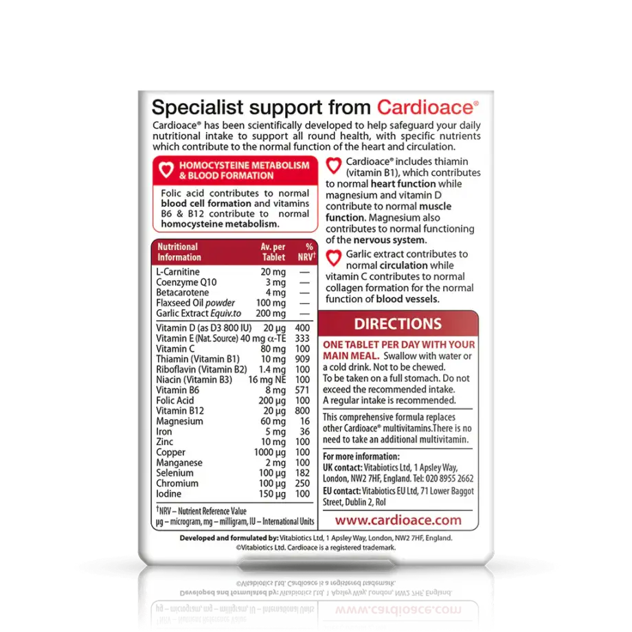 Vitabiotics Cardioace -30 Tablets
