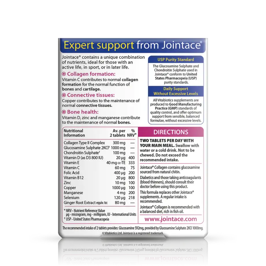 Vitabiotics Jointace Collagen Glucose & Glucosamine-30 Tablets