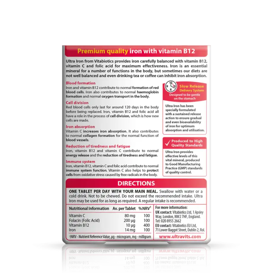 Vitabiotics Ultra Mineral Iron- 30 Tablets
