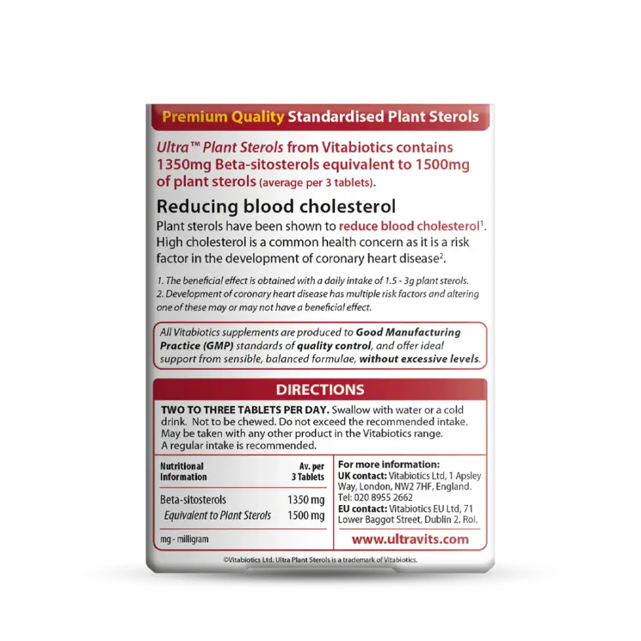 Vitabiotics Ultra Plant Sterols 1500mg-30 Tablets