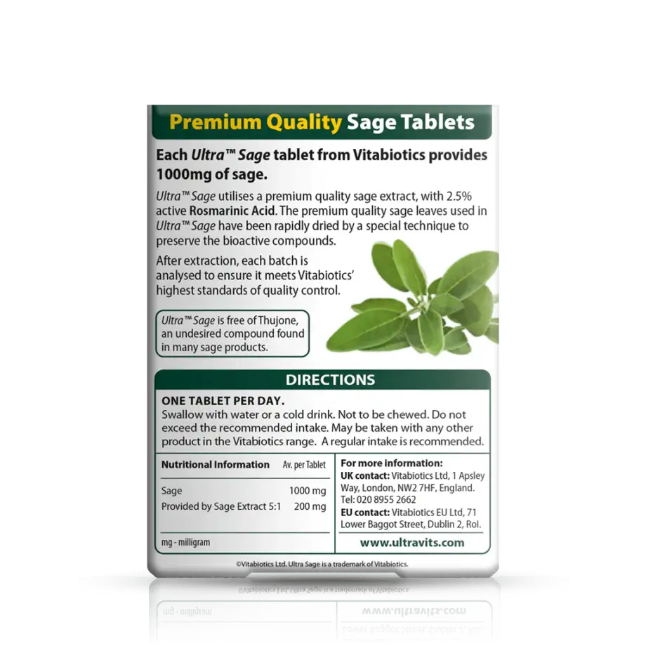 Vitabotics Ultra Sage-30 Tablets-1000mg