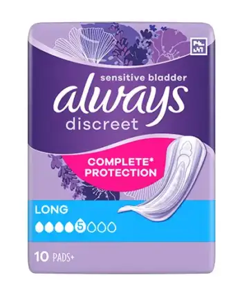 Always Discreet Pads Long-10 Pads