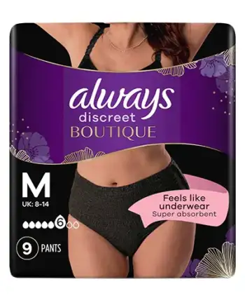 Always Discreet Boutique pants plus Medium (Black)-9 Pads