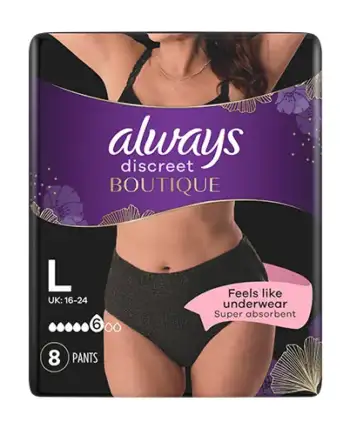 Always Discreet Boutique Pants Plus Medium-8 Pads