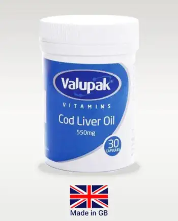 Valupak Cod Liver Oil 550mg- 30 Capsules